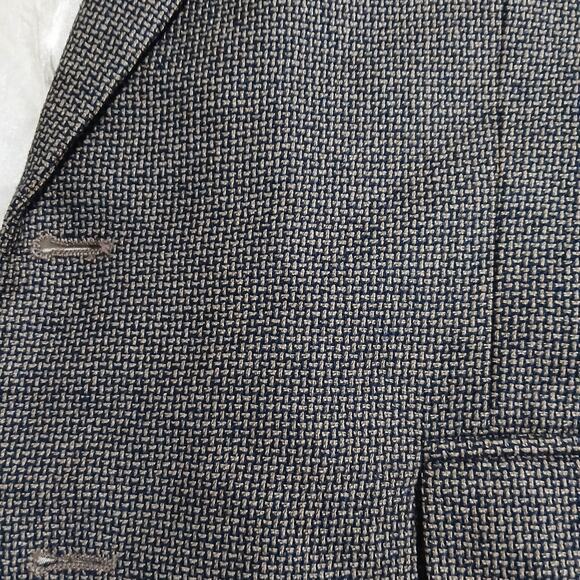 Robert Stock 44S Silk/Wool Blend Brown Woven Fully Lined INK ON LINER ONLY - Picture 6 of 13